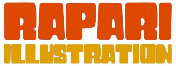 This is the logo of RAPARI, an Illustrator from Madrid, Spain.